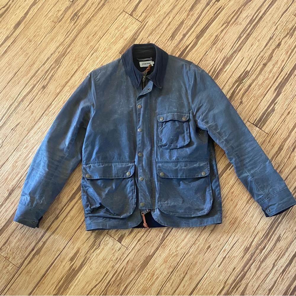 Taylor Stitch Rover Jacket slate gray waxed cotton size 38